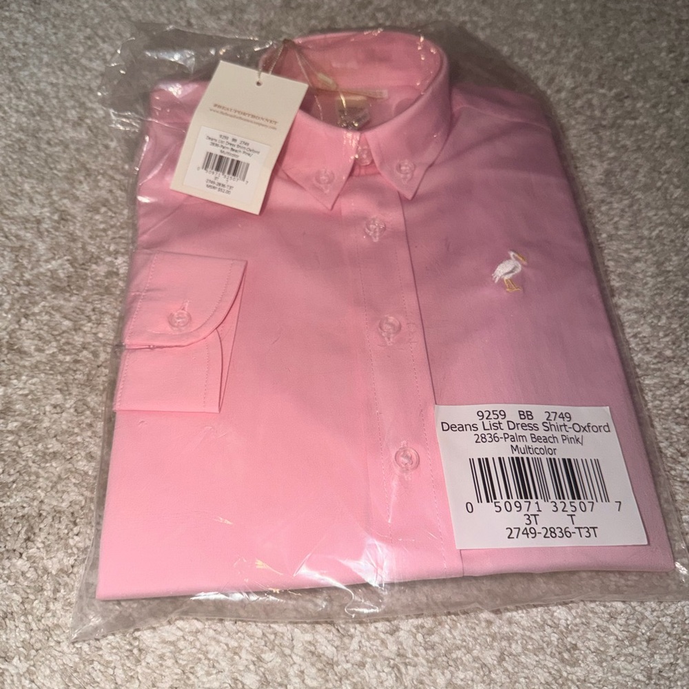 TBBC Palm Beach Pink Deans List Dress Shirt